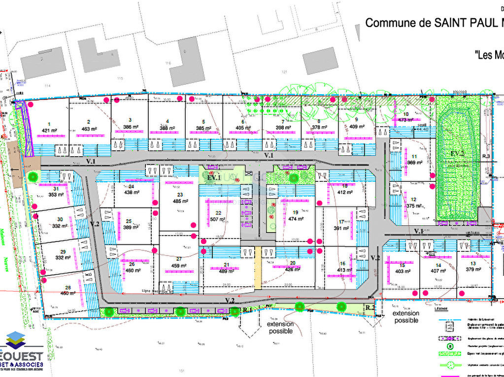 Terrain Saint Paul Mont Penit 463 m2