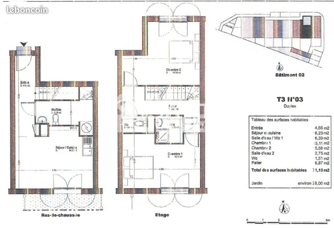 Maison Centre Bourg Dolus d'Oléron - 71m² - 2 chambres - Jardin