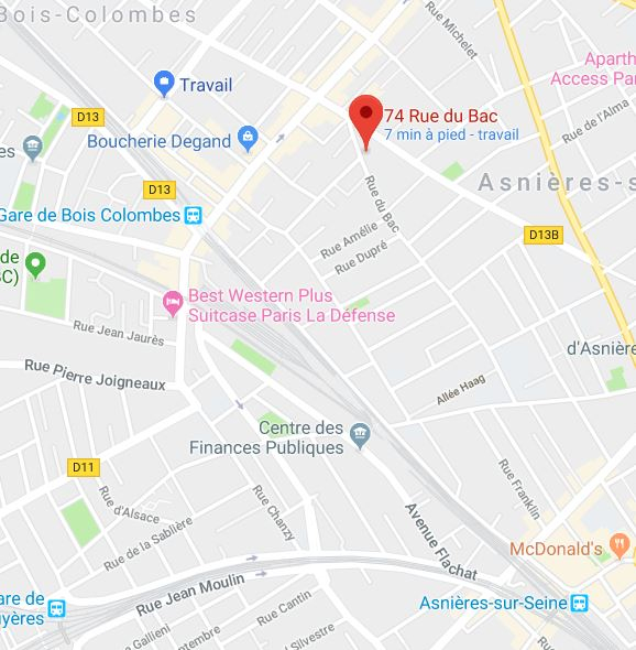 ASNIERES/  secteur BAC    2 P. 42.61M²  1050 