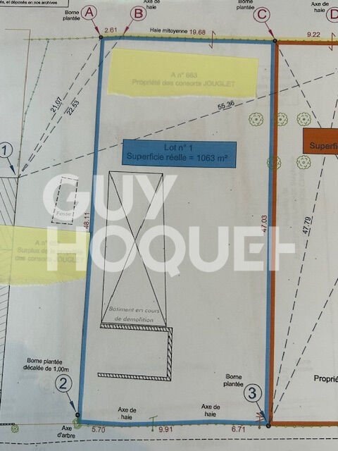A VENDRE à ALEMBON - Terrain constructible  de 1063 m2