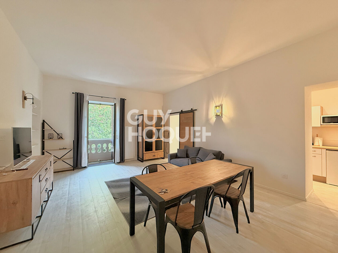 Grand studio T1 bis meublé avec coin cuisine et nuit séparé