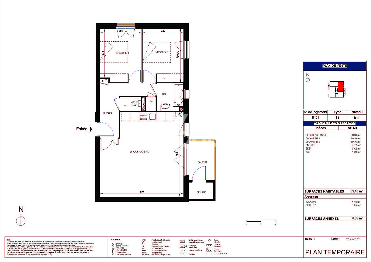 Appartement 3 pieces niché dans un écrin de verdure