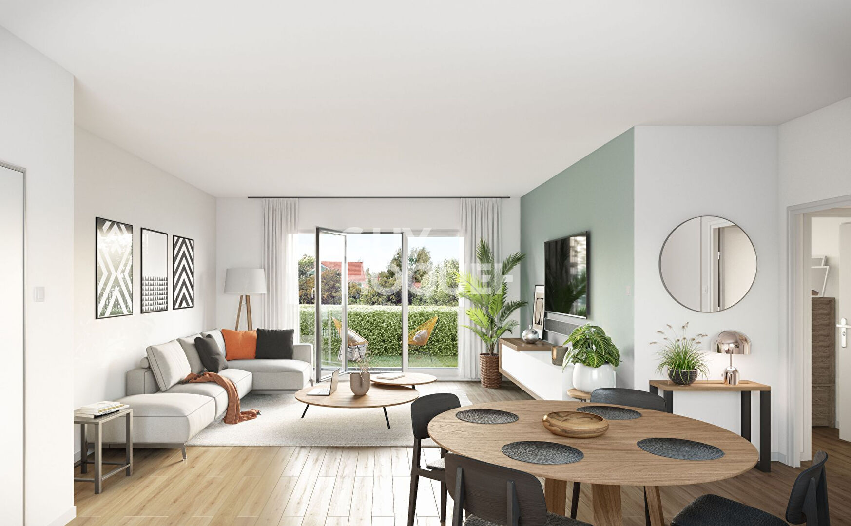 Appartement 3 pieces niché dans un écrin de verdure