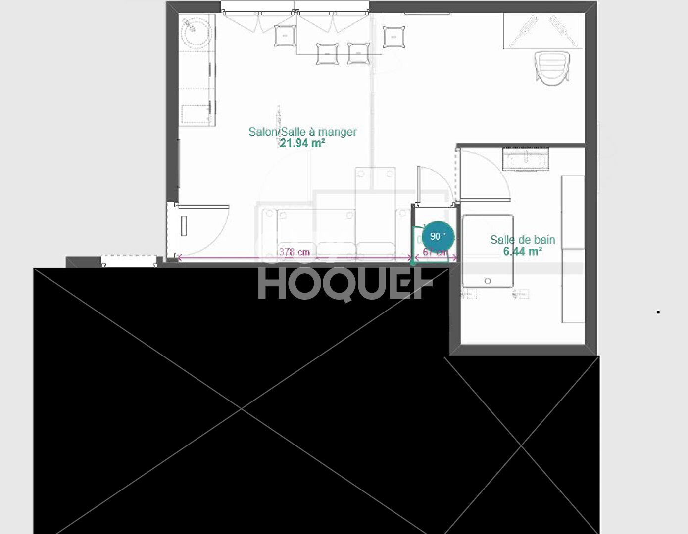 Studio à aménager dans un galetas