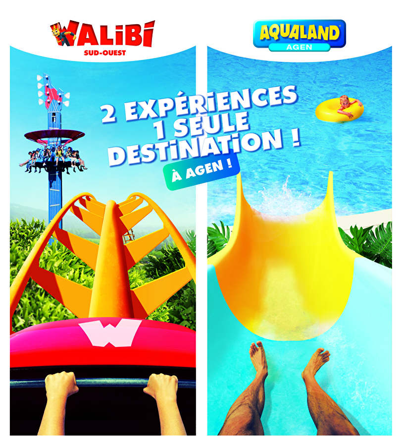 2 expériences, une seule destination : Walibi et Aqualand