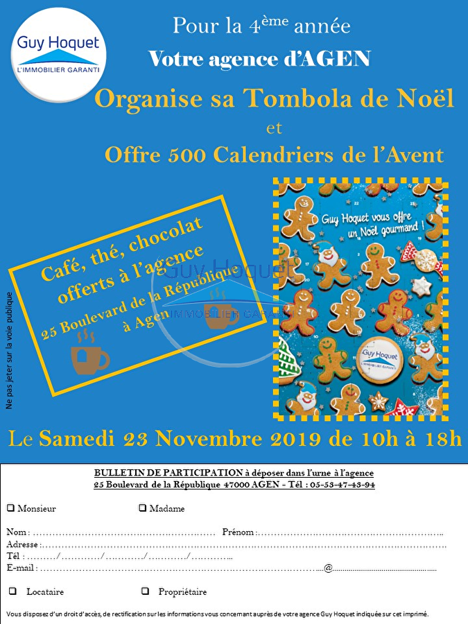 Les Fêtes commencent déjà chez Guy Hoquet!!