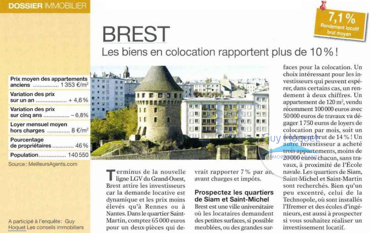 Brest: Les biens en colocation rapportent plus de 10 % !