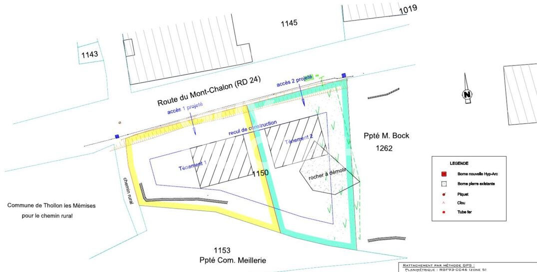 Terrain  viabilisé et débroussaillé  libre constructeurs Thollon Les Memises