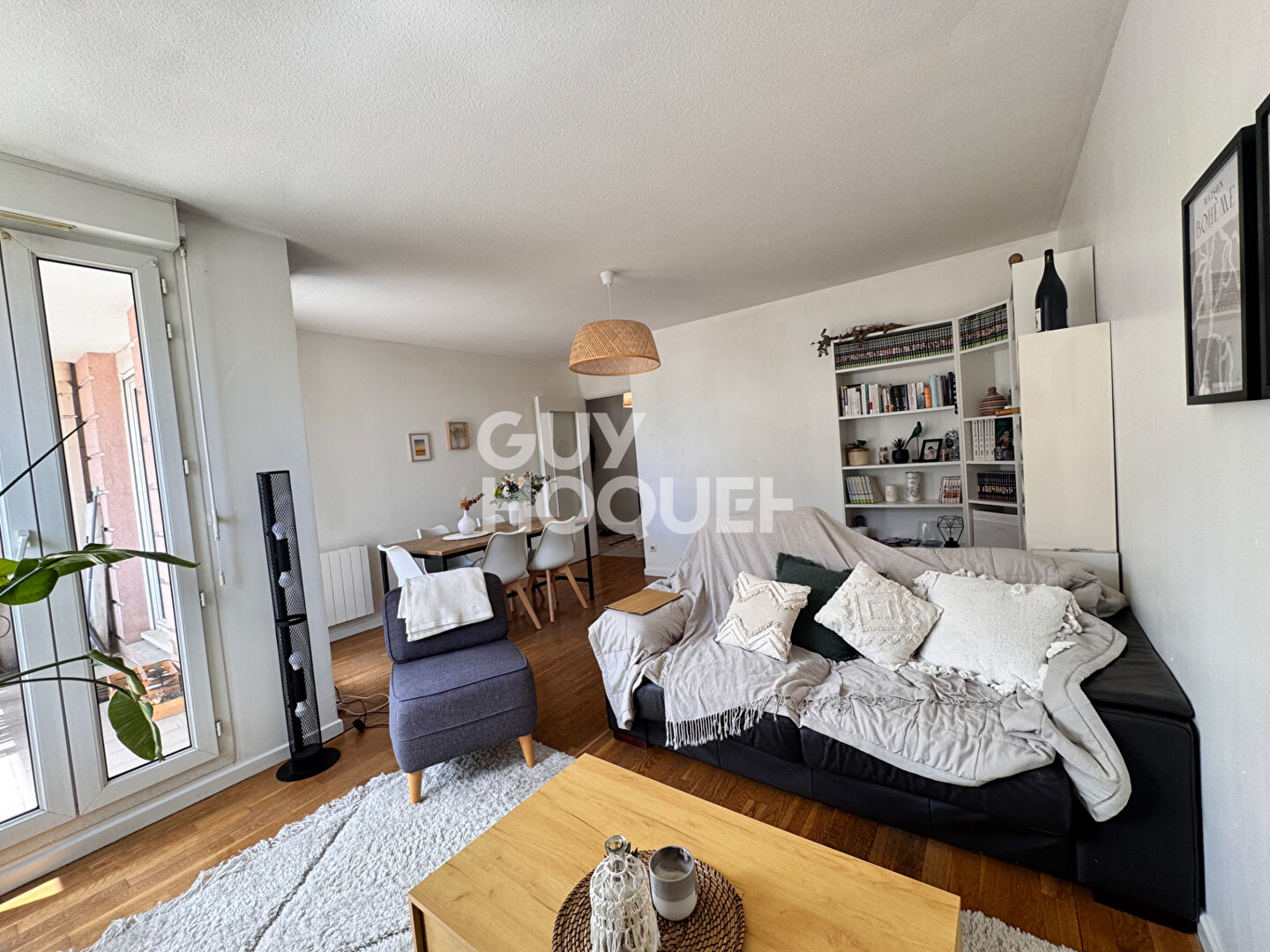 Appartement  3 pièce(s) avec balcon - garage- cave vendu loué