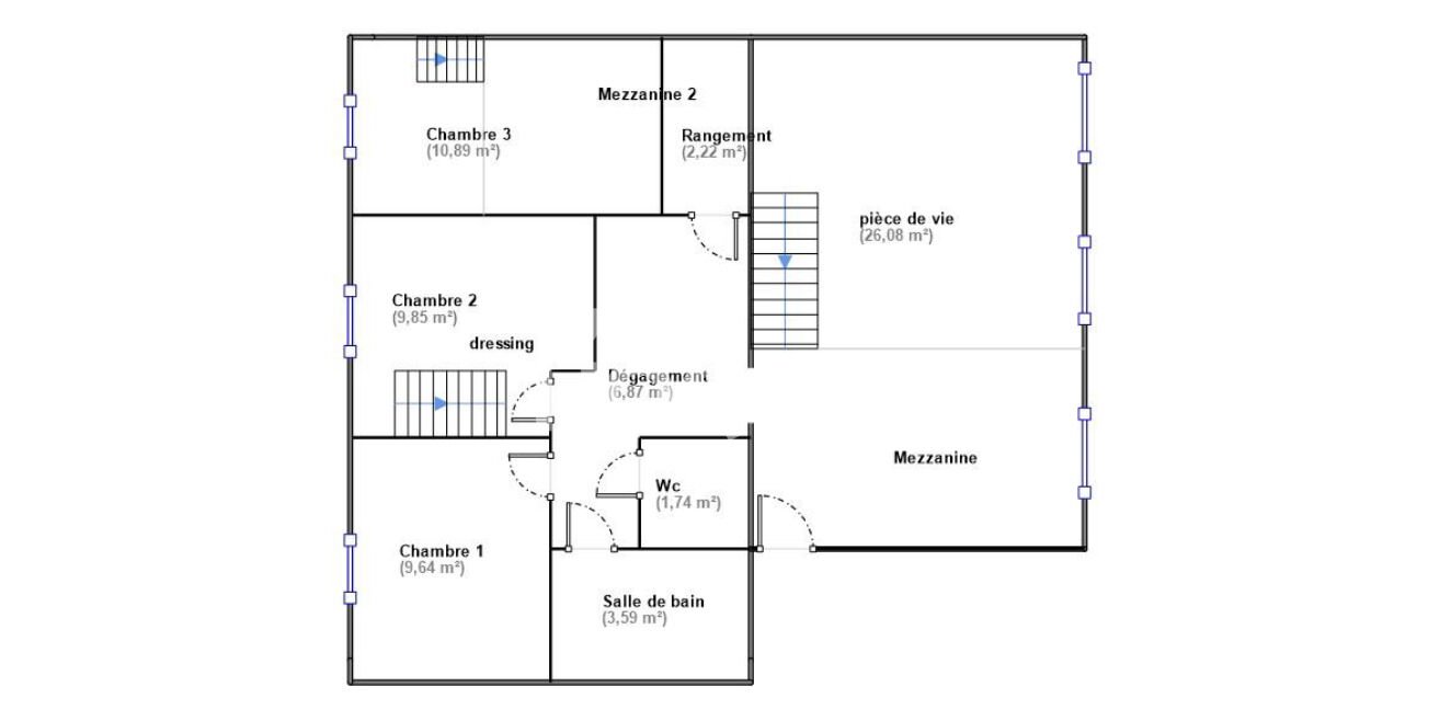 Canut T4bis 103m²  dernier étage Coeur Croix rousse