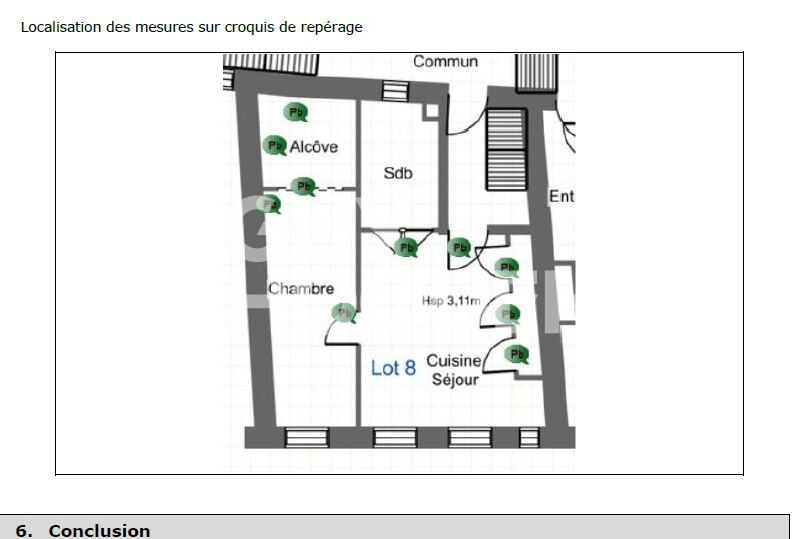 Appartement  T2  expo sud local vélos 44.30M2 carrez 