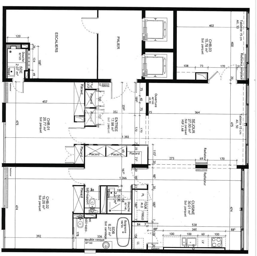 Appartement familial Croix Rousse Vue Fourvière avec  stationnements