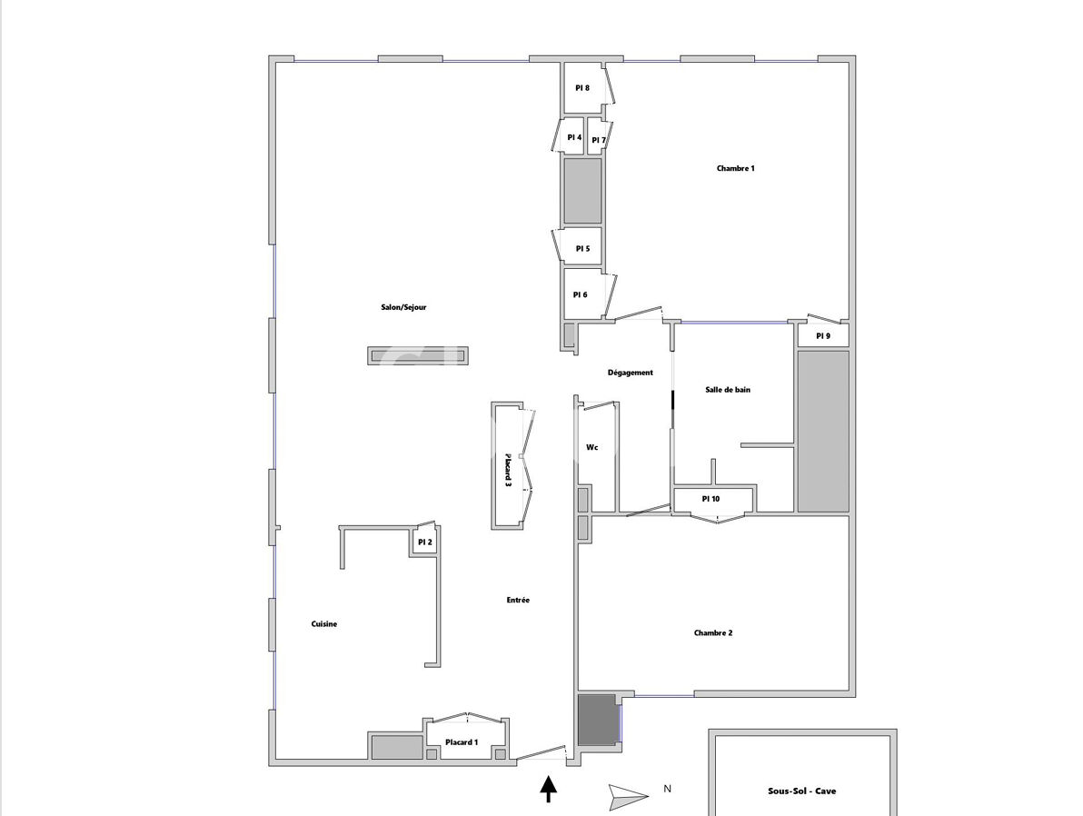 Appartement T3 bourgeois situé Place Sathonay