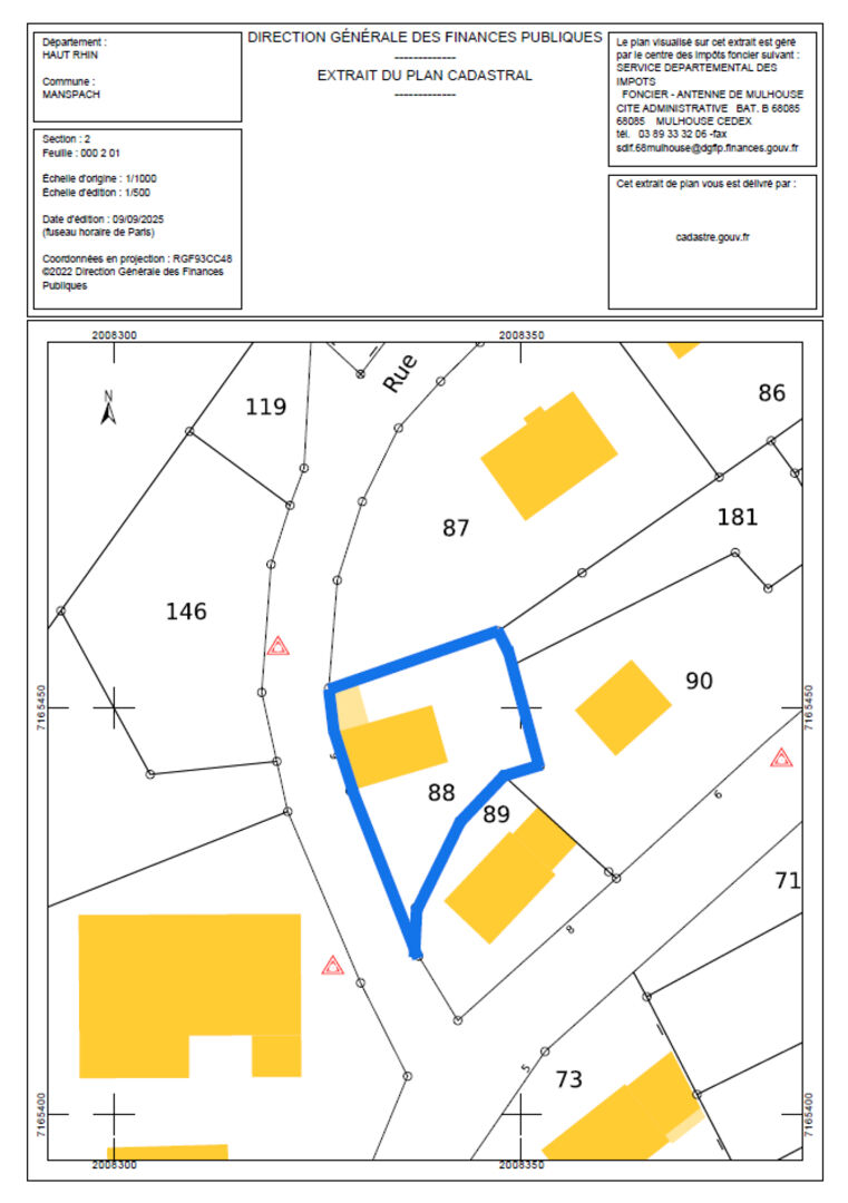 Terrain à vendre à Manspach - 530 m²