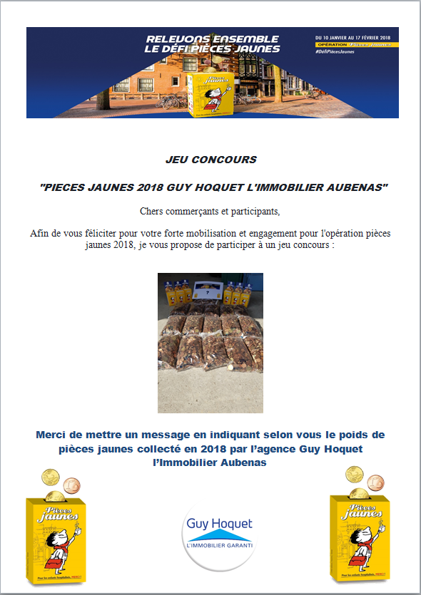 CONCOURS PIECES JAUNES