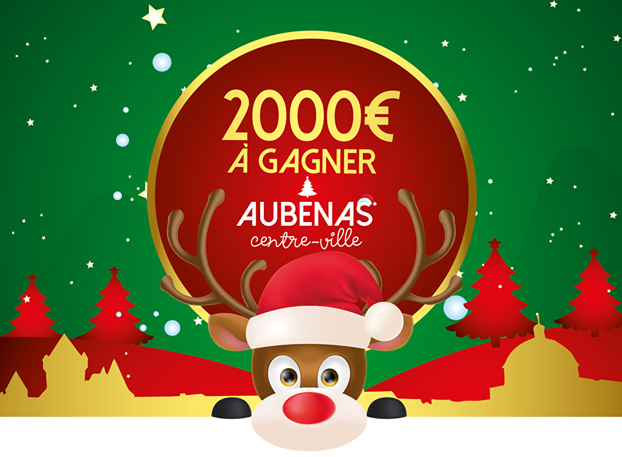 Top départ&#8252;&#65039;Grand Jeu de Noël &#127877; AUBENAS&#8252;&#65039; 2000 à gagner en chèques-cadeaux &#127873;&#127873; RDV chez vos commerçants Tendances Aubenas. C'est aujourd'hui 