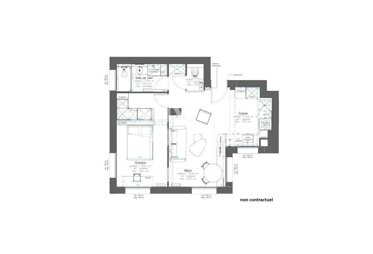 Mairie de Montrouge - Appartement 2 pièces de 43 m²