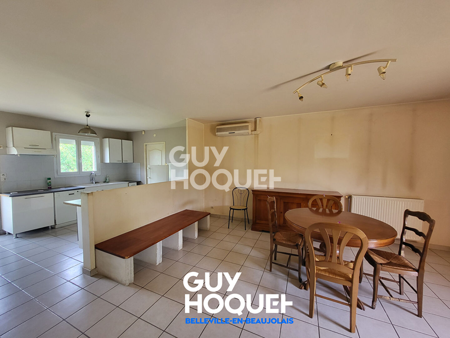 Maison plain-pied, 90 m², garage, terrain, proche commerces et gare