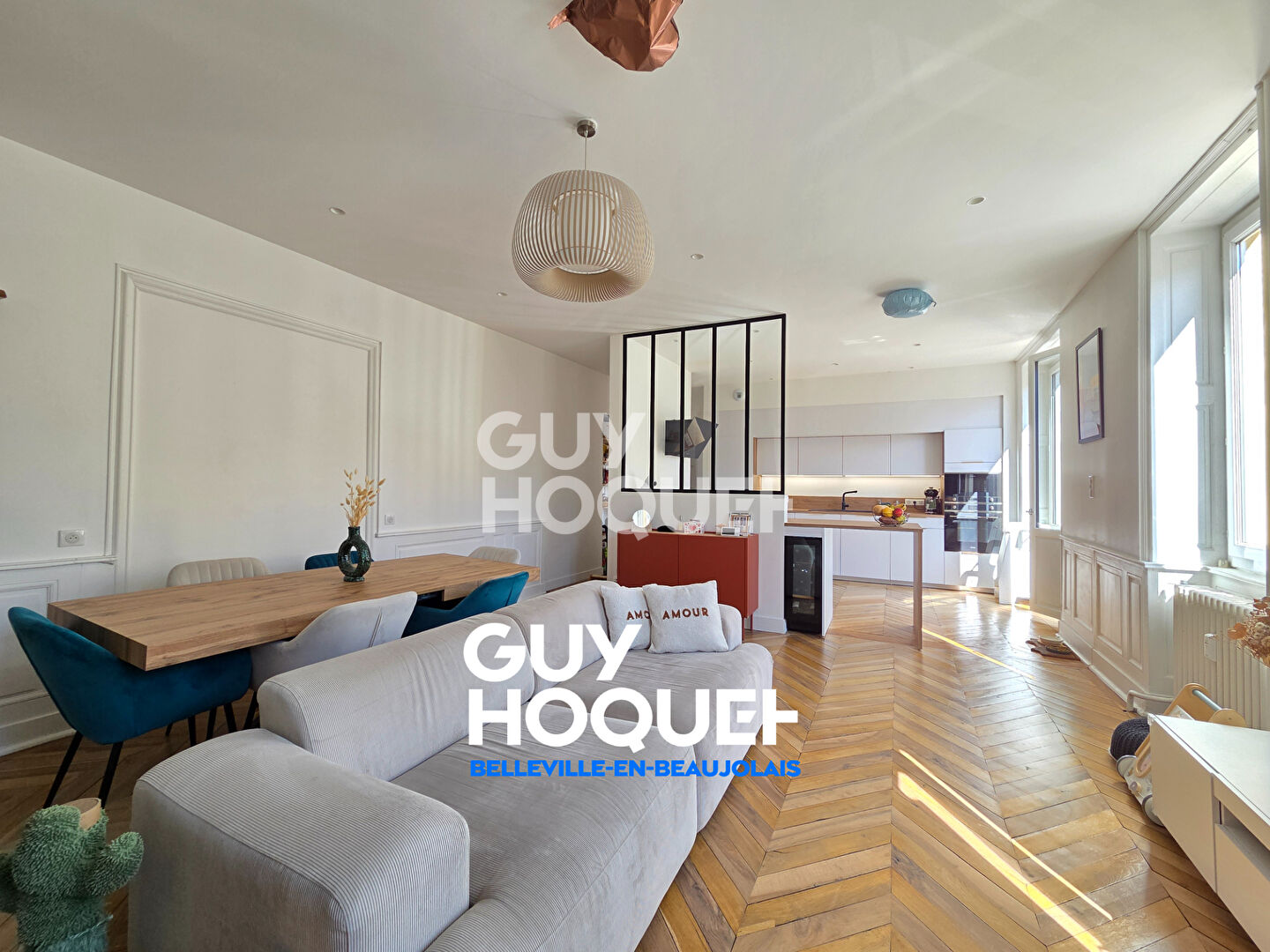 Appartement de caractère, 4 pièces, avec garage, au coeur de Belleville en Beaujolais,