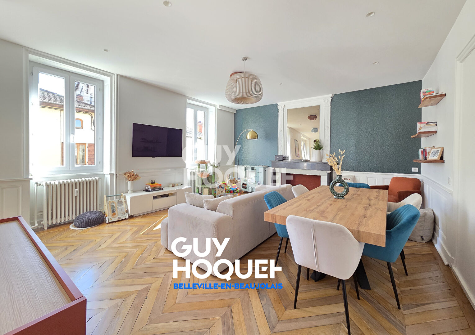 Appartement de caractère, 4 pièces, avec garage, au coeur de Belleville en Beaujolais,