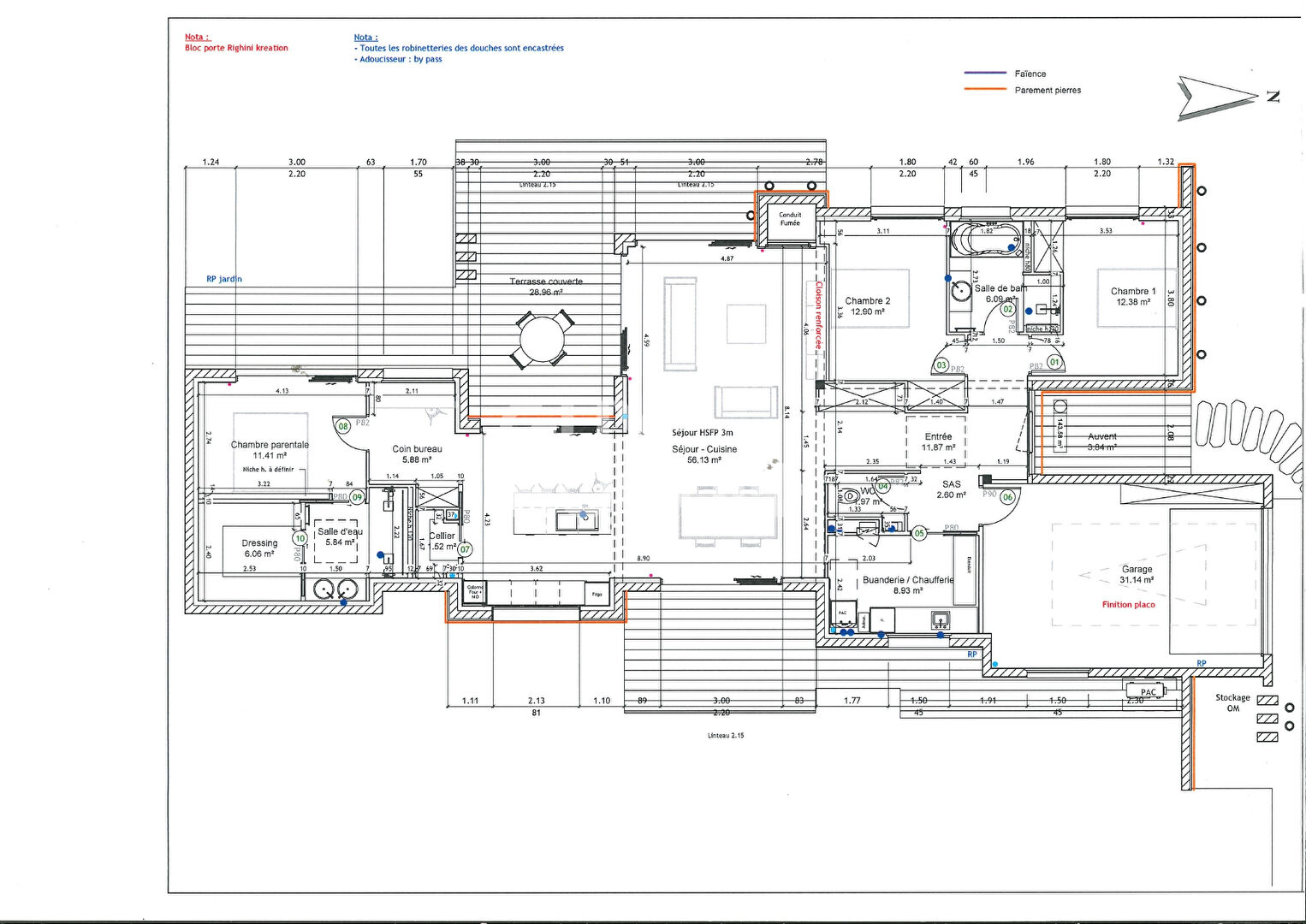 Superbe maison contemporaine de plain-pied.