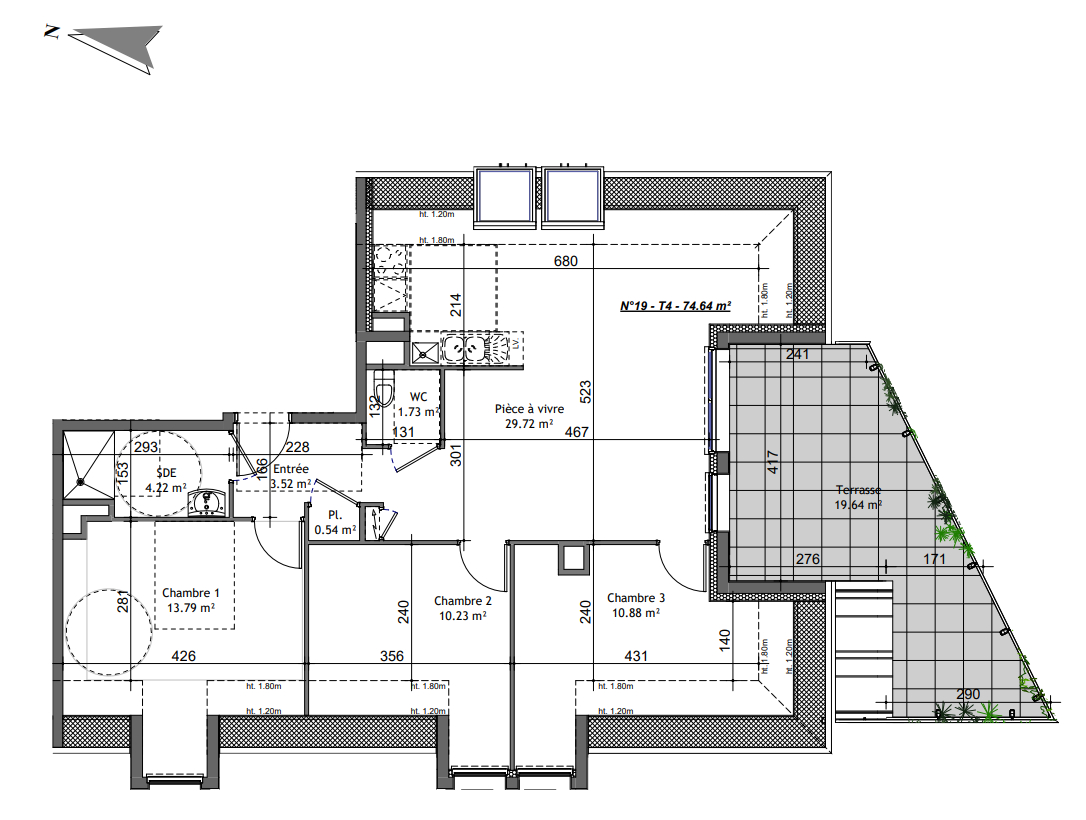 Appartement Epron 4 pièce(s) 75 m2