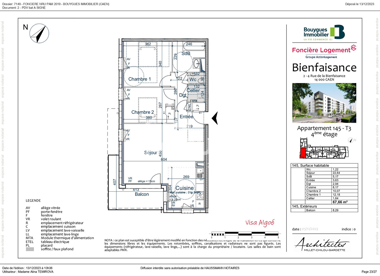 T3 AVEC BALCON - CAEN RIVE DROITE