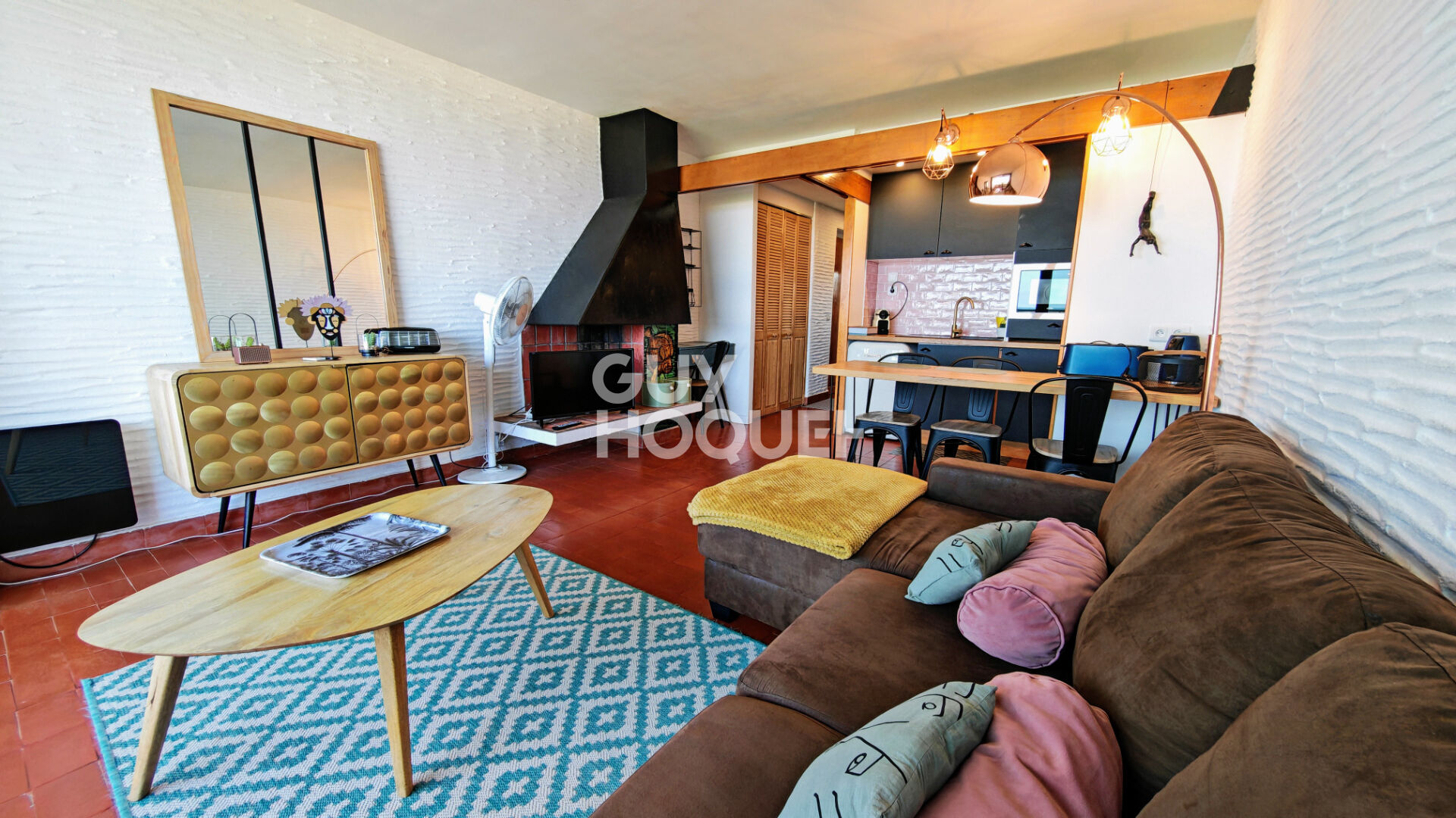 Saint Cyprien Plage À vendre : Appartement meublé 2 pièces de charme en front de mer