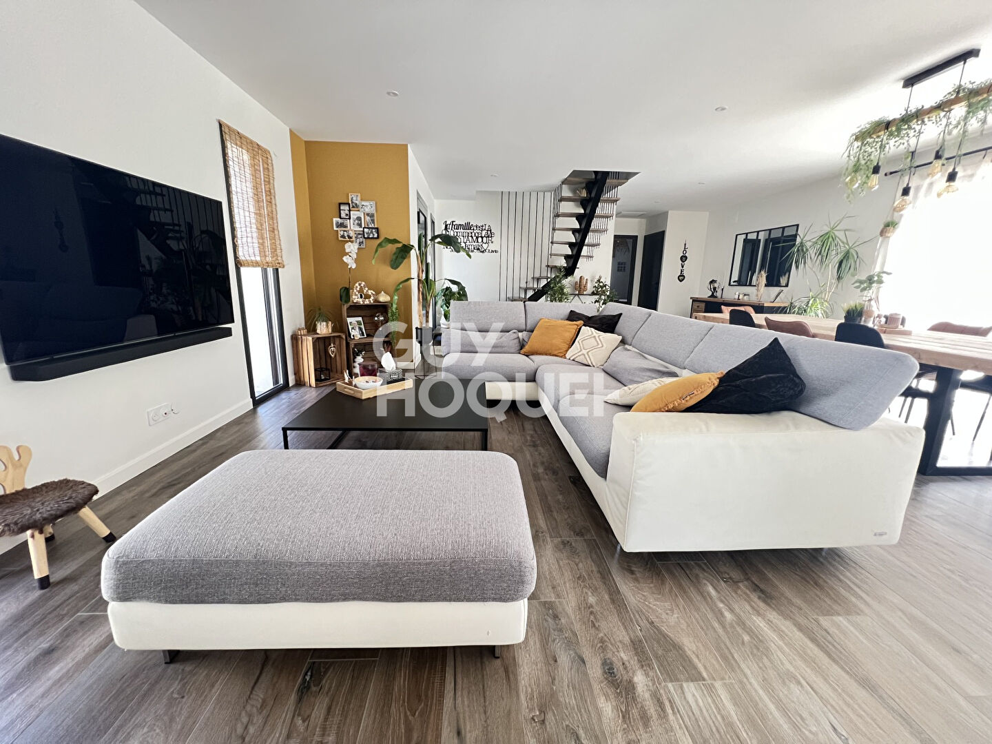 CANOHES, maison 4 faces contemporaine, 5 pièces, garage, piscine SANS VIS A VIS, secteur très recherché