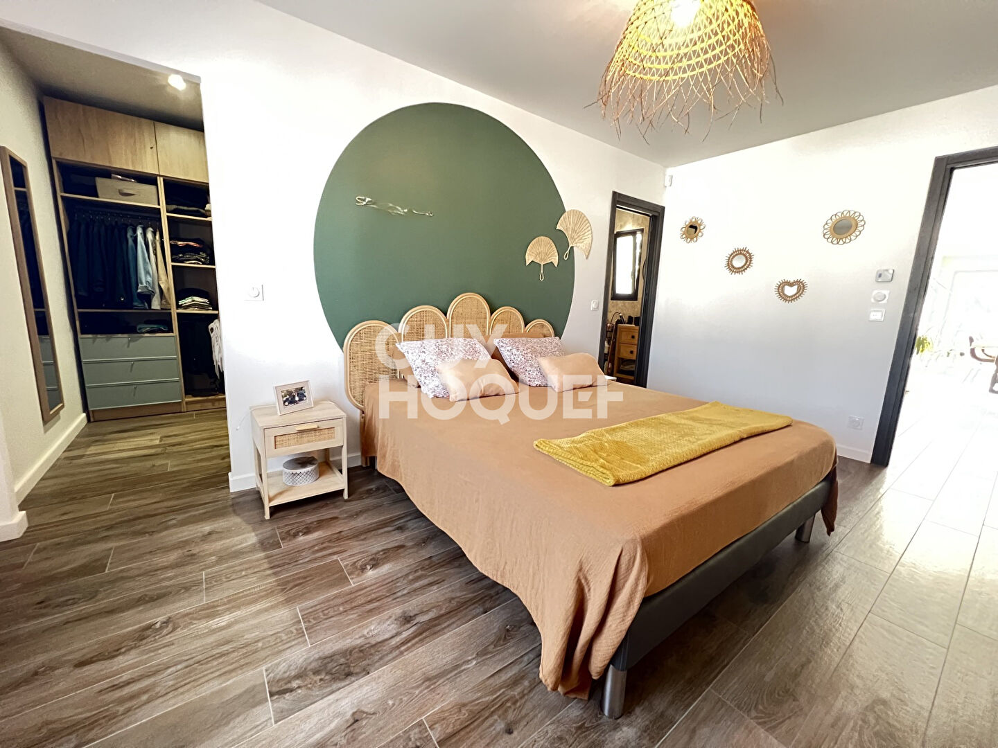 CANOHES, maison 4 faces contemporaine, 5 pièces, garage, piscine SANS VIS A VIS, secteur très recherché