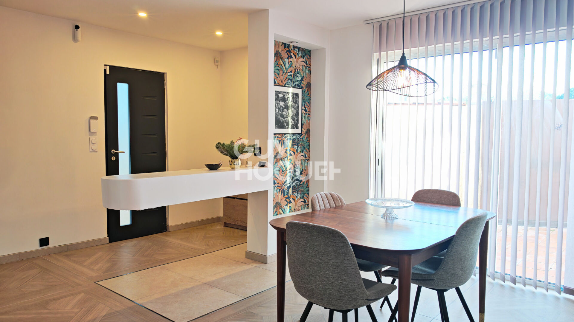 PERPIGNAN quartier des platanes, à vendre maison de ville, 4 pièces avec jardin et garage à motos