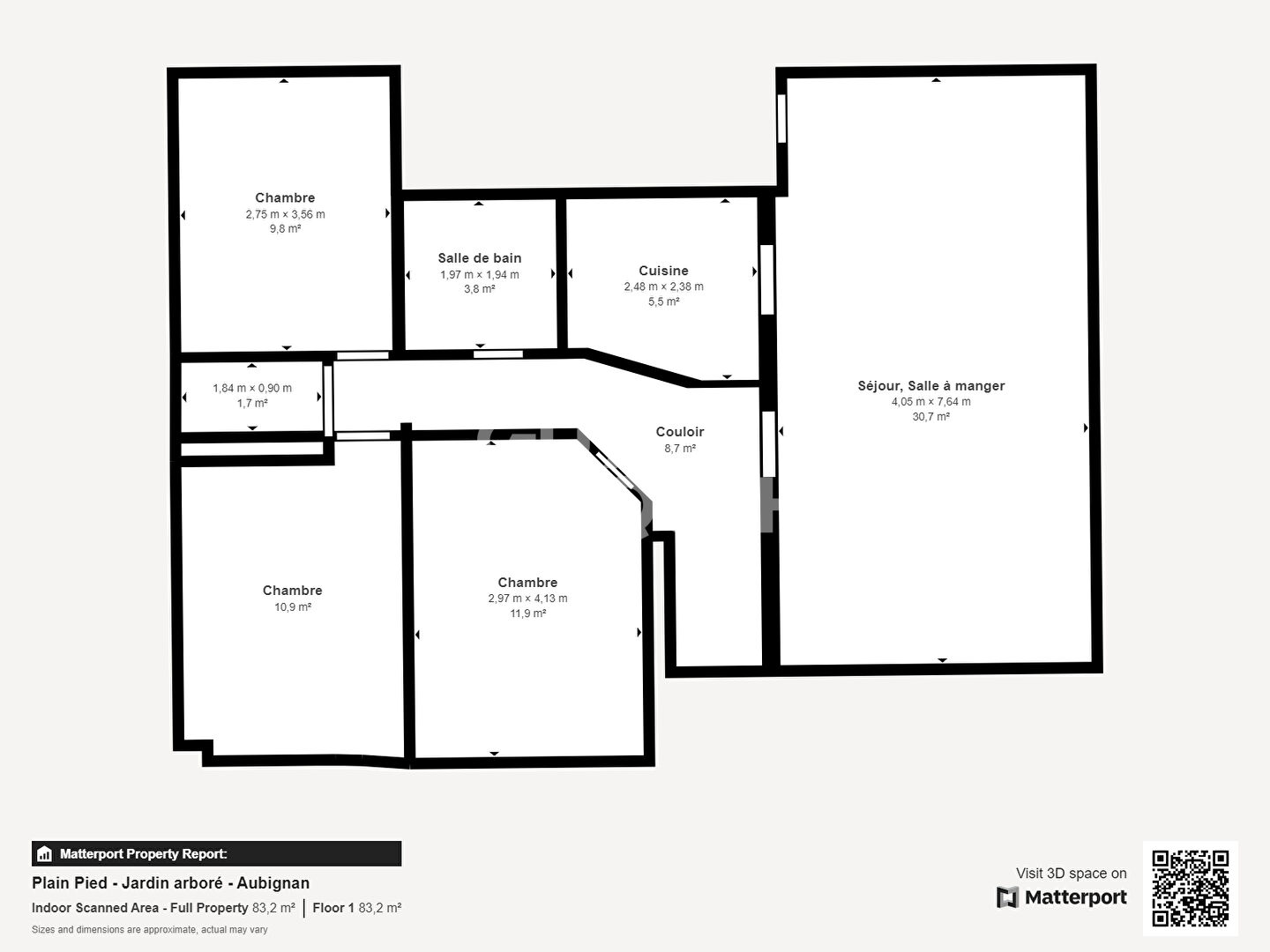 Maison 85 m² habitables - Plain Pied - 493 m² de jardin - Garage