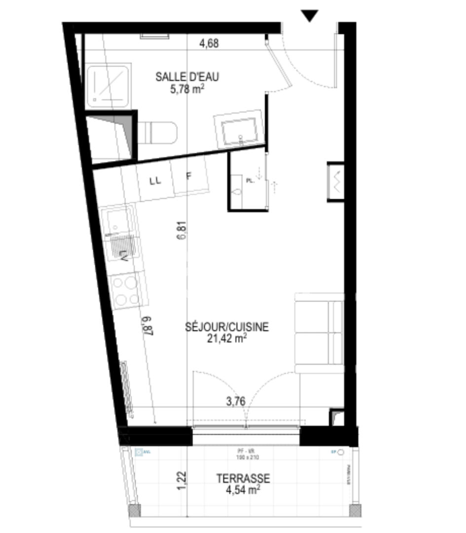 T1 - MONTEUX - 27 m² - avec terrasse et parking -
