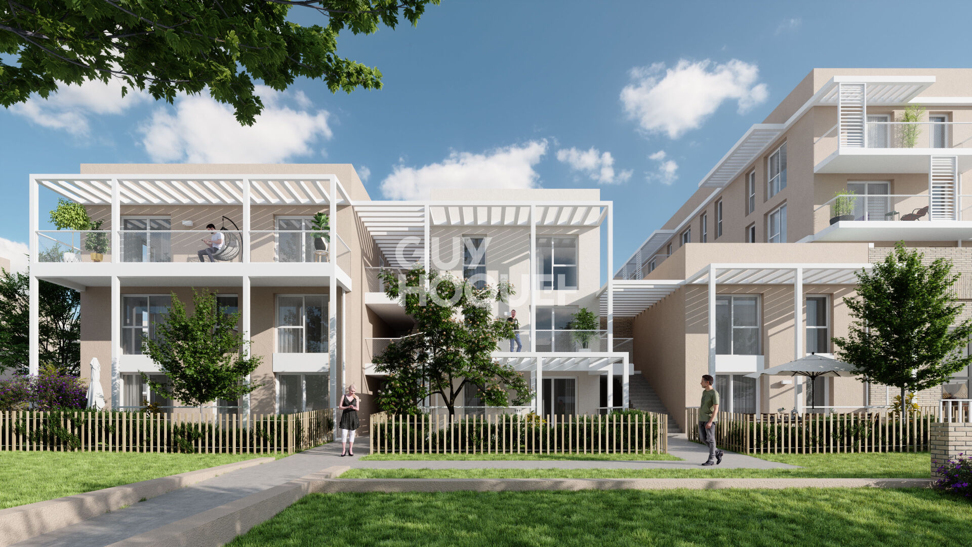 T4 - MONTEUX - 99 m² - avec terrasse, jardin privatif et double parking -