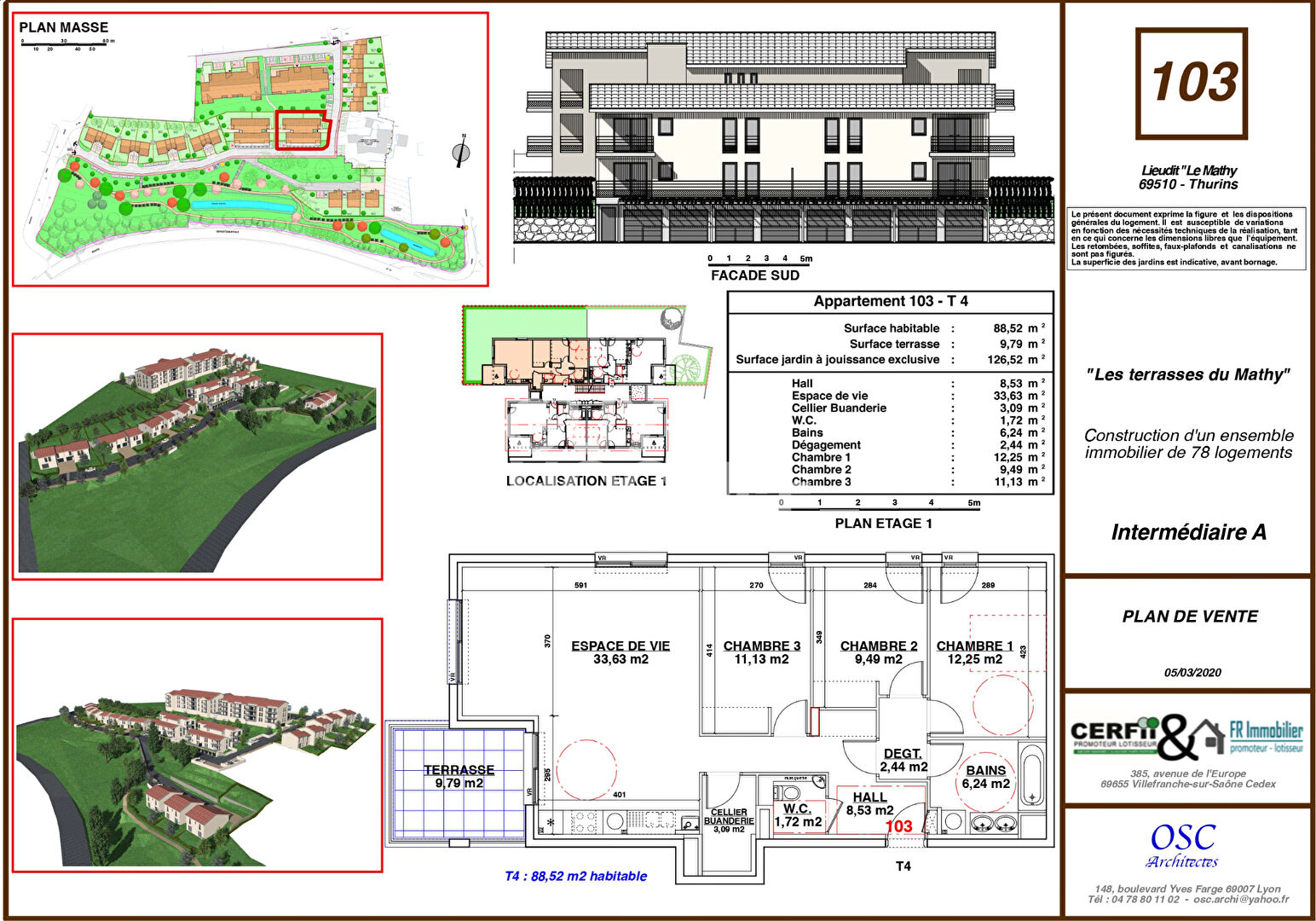 Appartement Thurins 4 pièces 88.52 m2