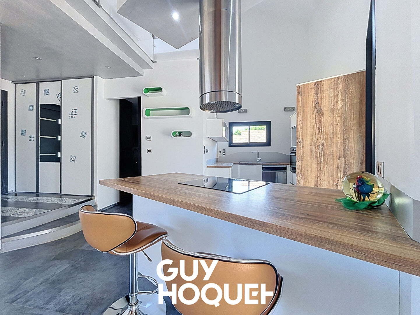 Villa Contemporaine 3 Chs + Bureau et terrain de 1021 m² - 71680 CRECHES SUR SAONE
