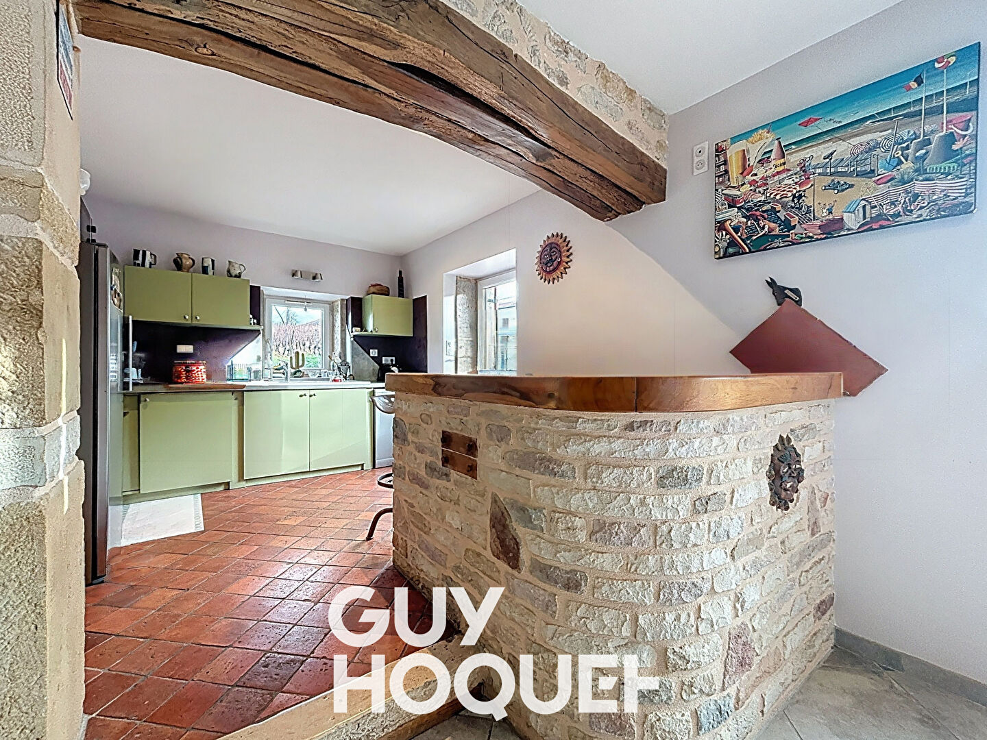 Maison en pierre 4 Chs + Dépendances et terrain avec Vue - 71260 PERONNE