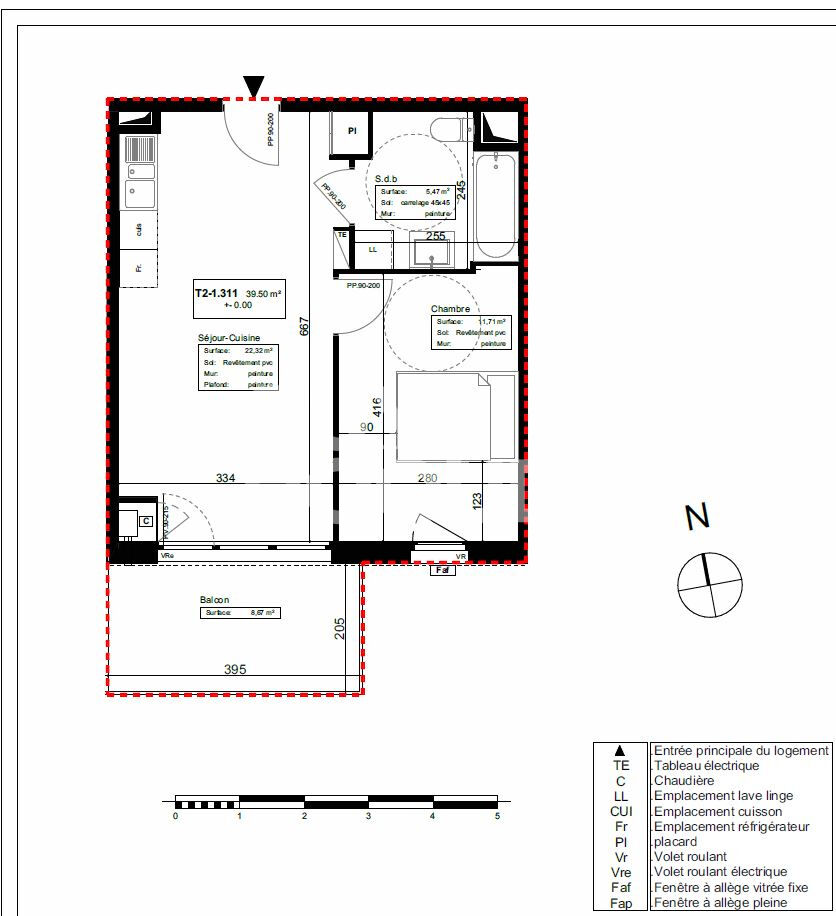 MAINVILLIERS T2 Neuf de 39.50m² avec balcon