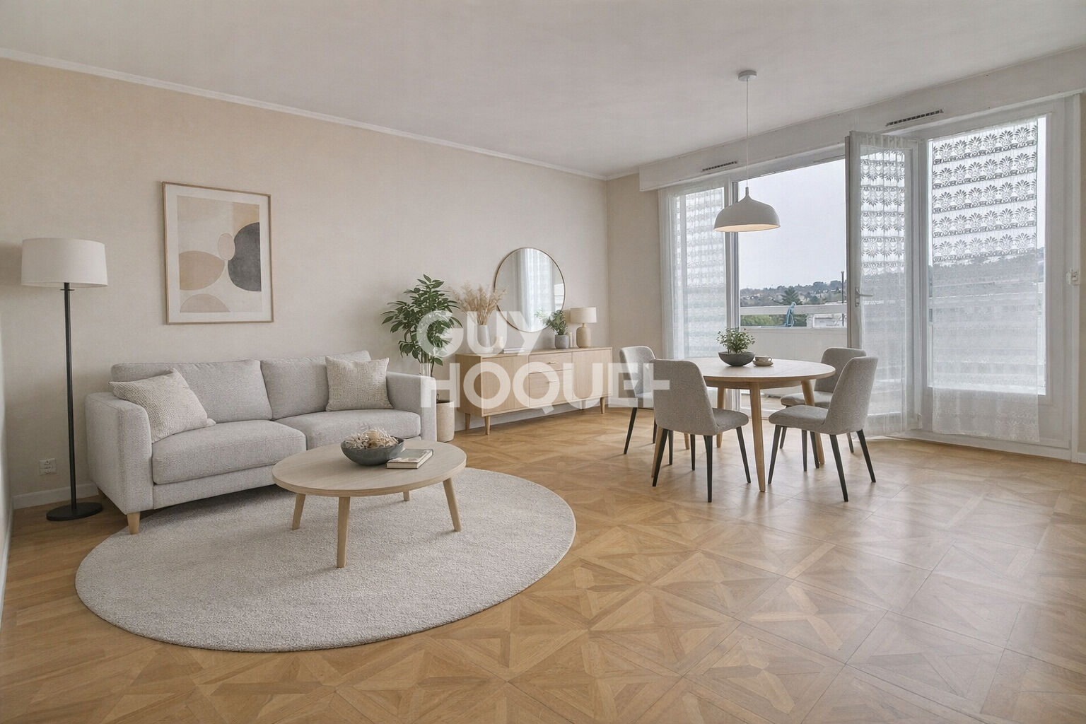 Appartement Le Plessis Robinson (RER B,) 3  pièces avec balcon, cave,  box et parking.