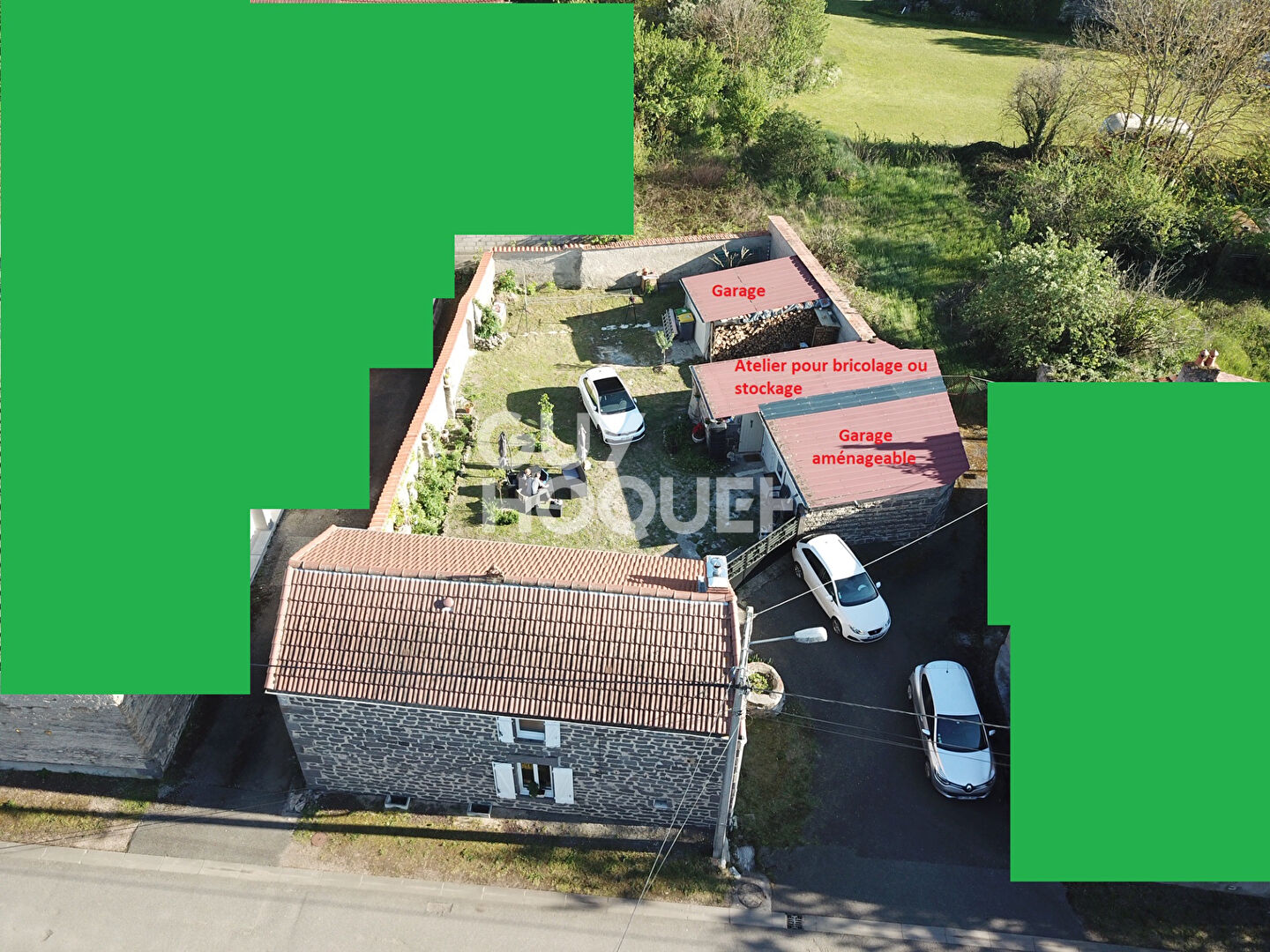 SAINT IGNAT - Maison de village 77 m2 avec garages et jardin