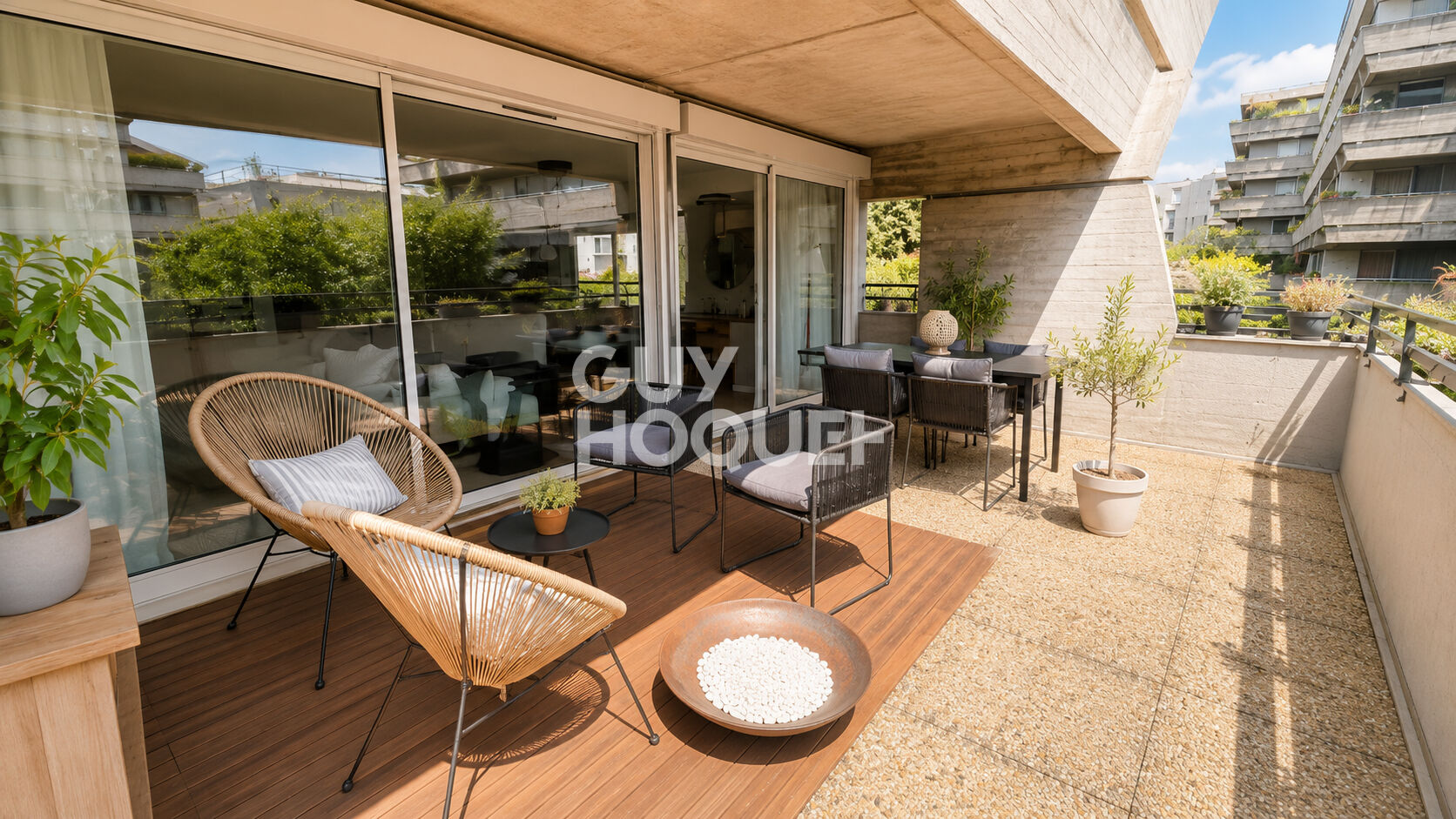 Chamalieres - Appartement de 74 m2 avec terrasse et garage