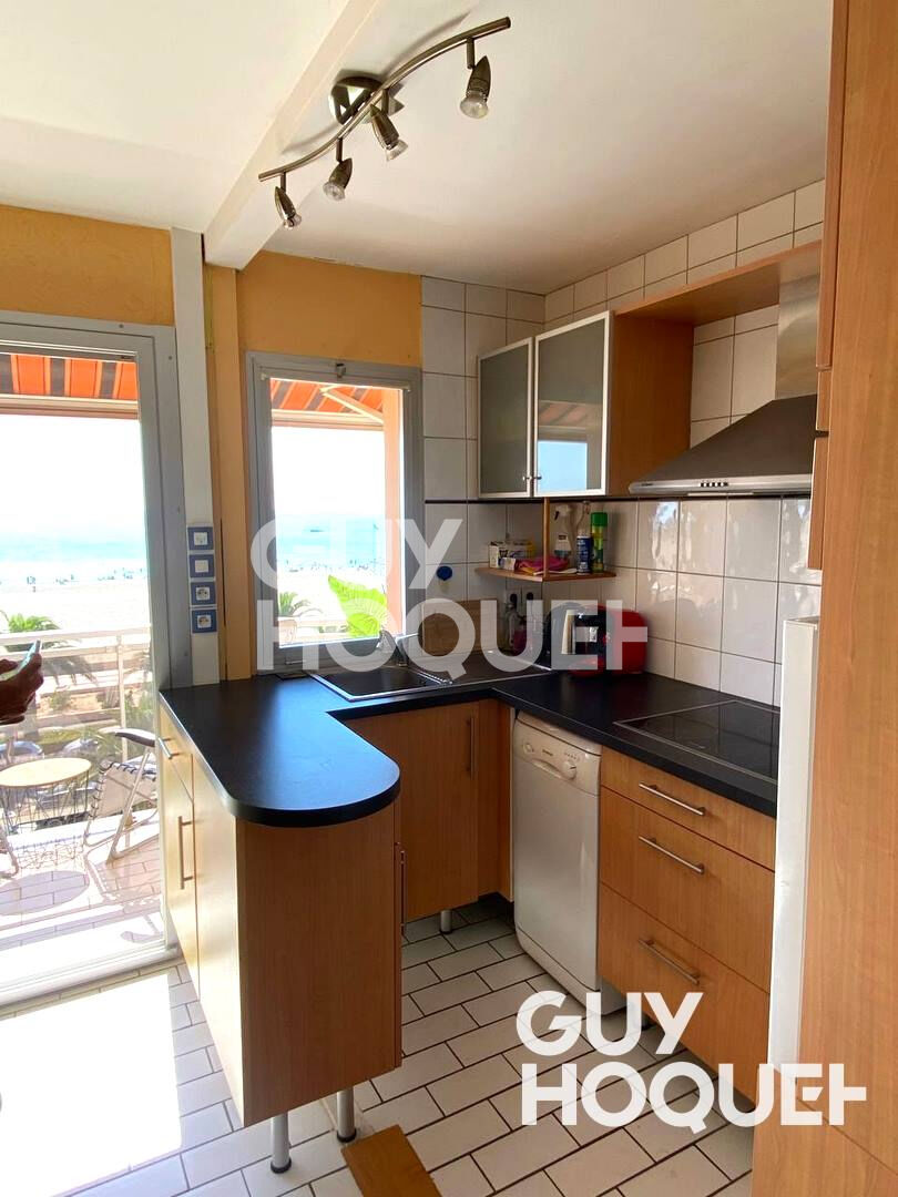 À louer à l'année ? Studio meublé avec balcon et vue mer à Canet Sud