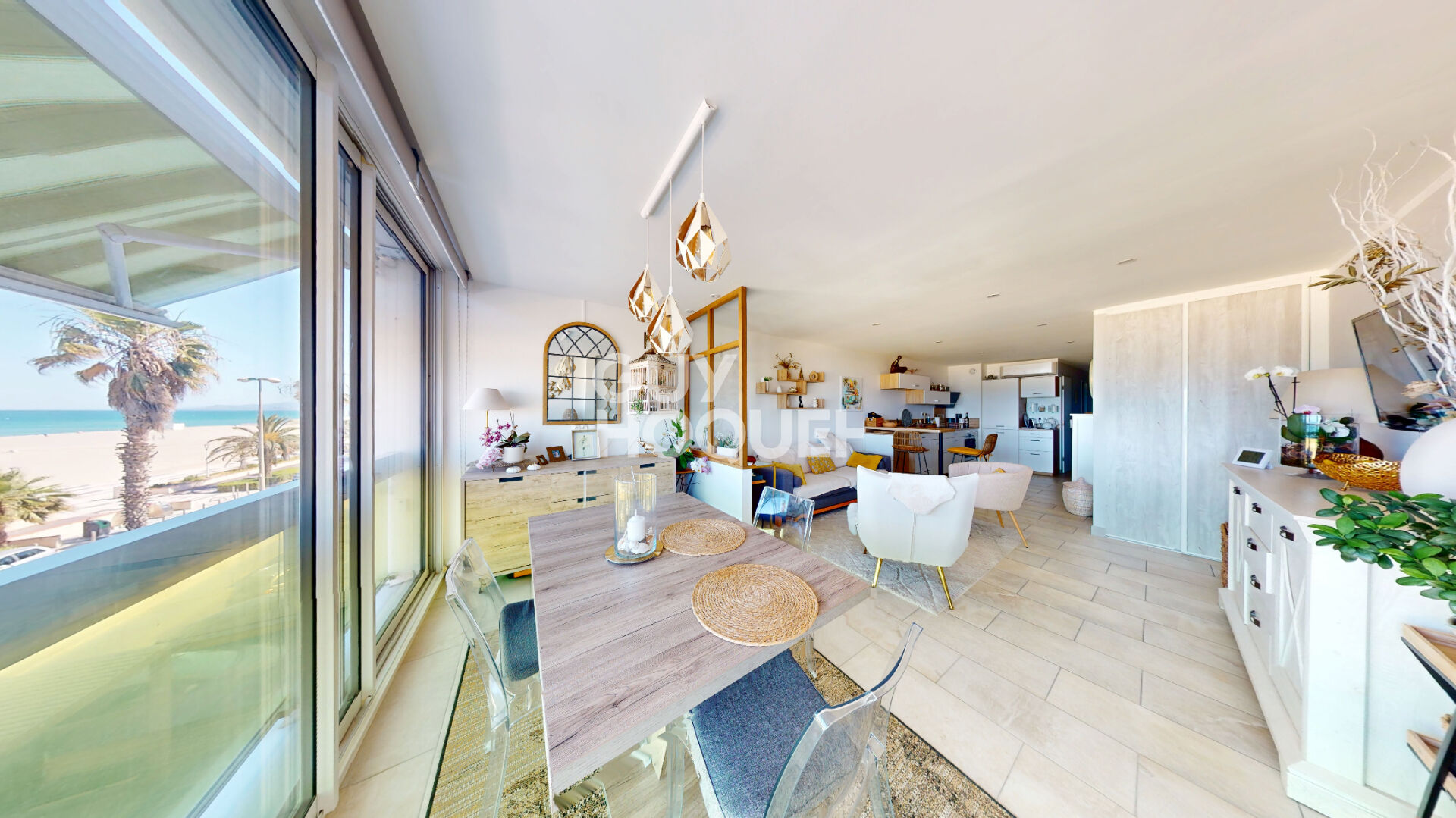 Appartement T3 traversant - Vue mer & Vue Canigou - 61 m²