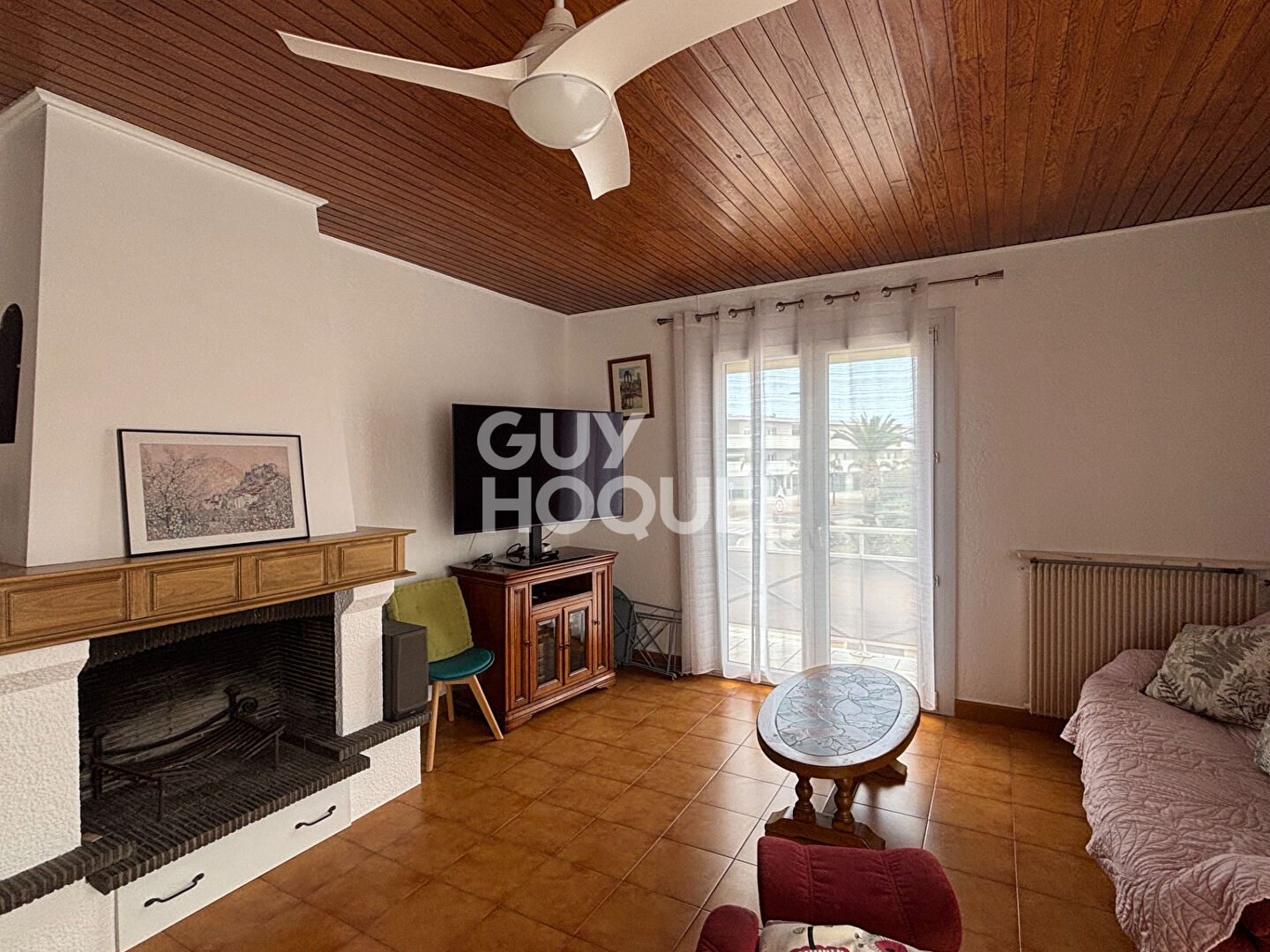 À louer à l'année - Appartement meublé 4 pièces avec balcon et jardin commun à Villeneuve-de-la-Raho