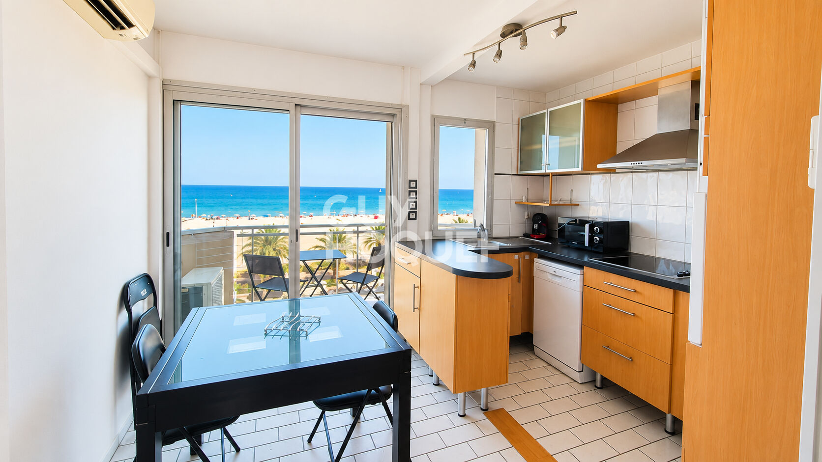 Studio meublé avec balcon et vue mer à Canet Sud - Septembre a Juin