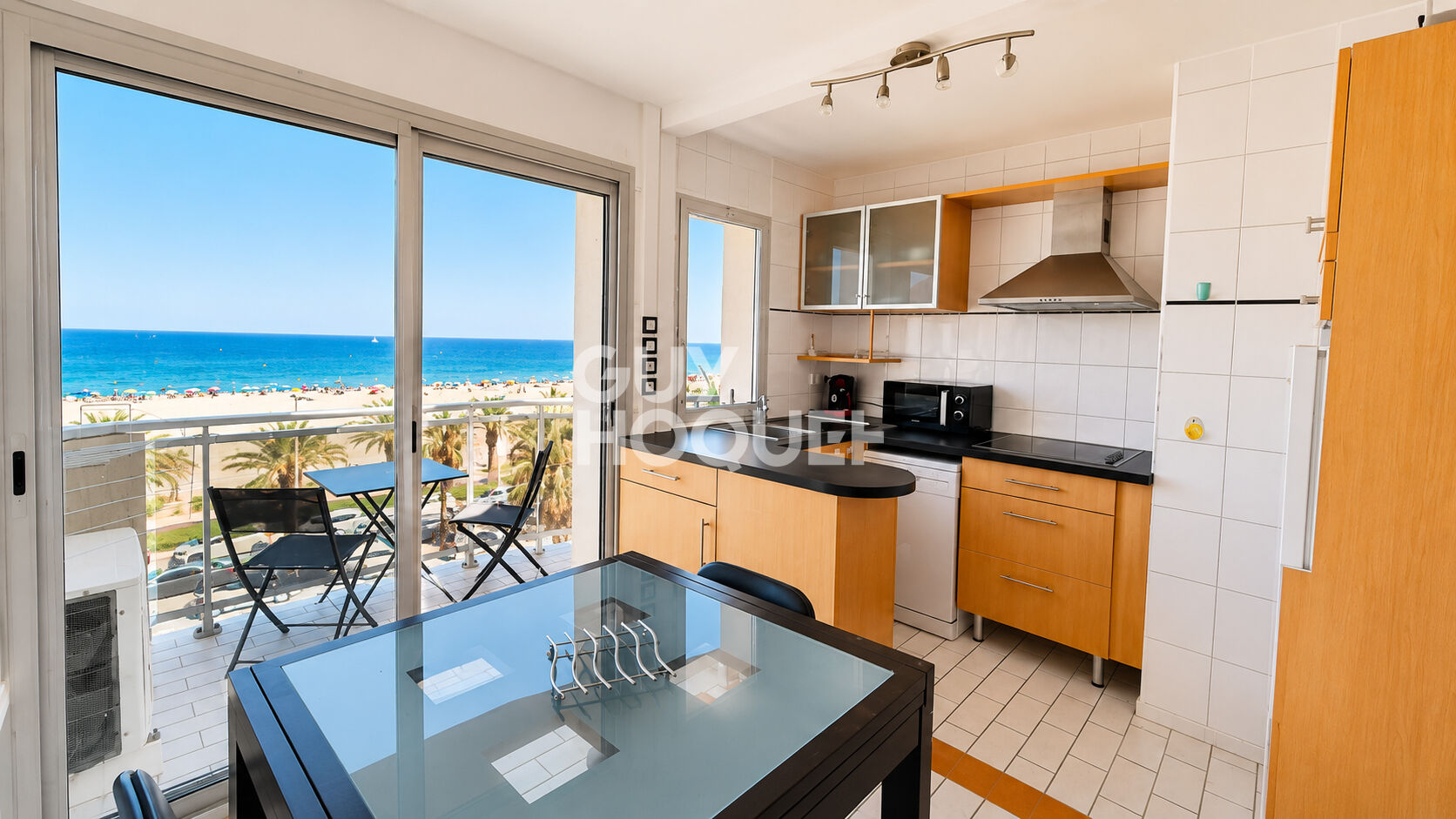 Studio meublé avec balcon et vue mer à Canet Sud - Septembre a Juin