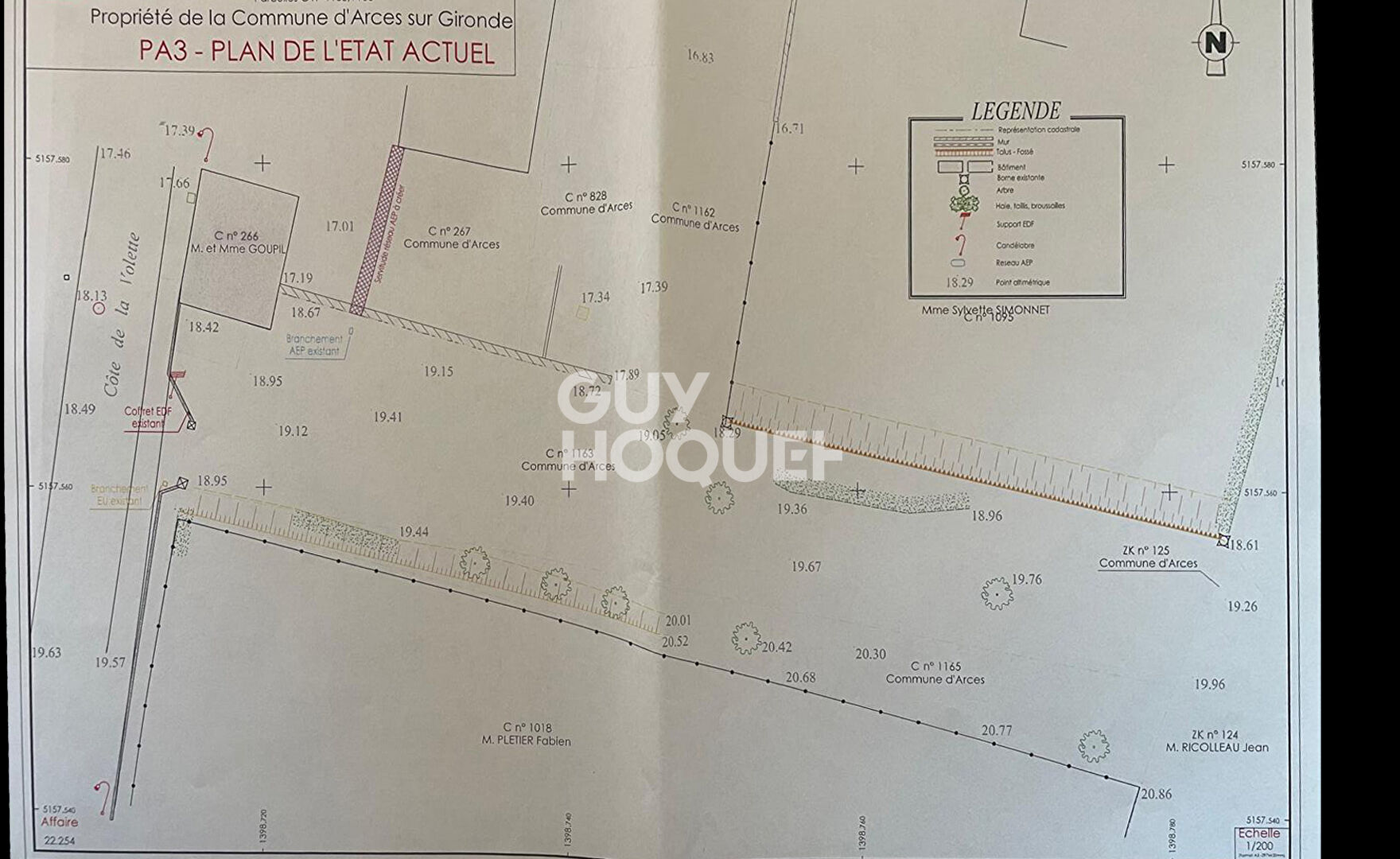 Terrain Arces 998 m2 - Rare