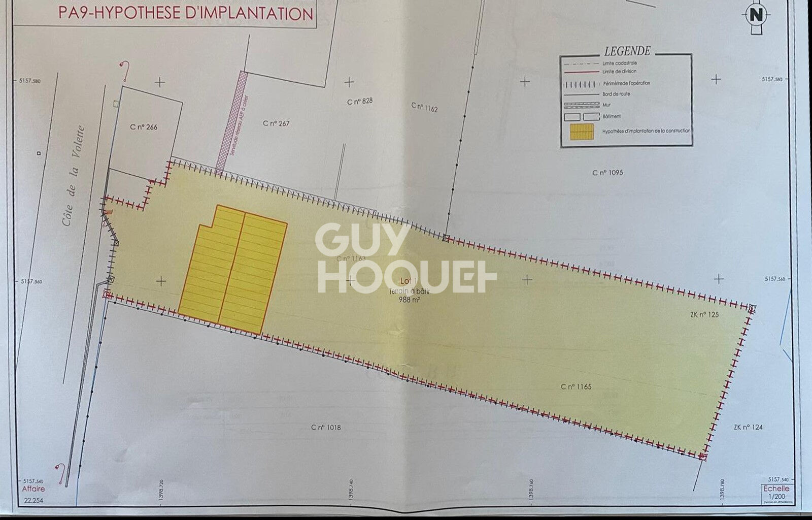 Terrain Arces 998 m2 - Rare