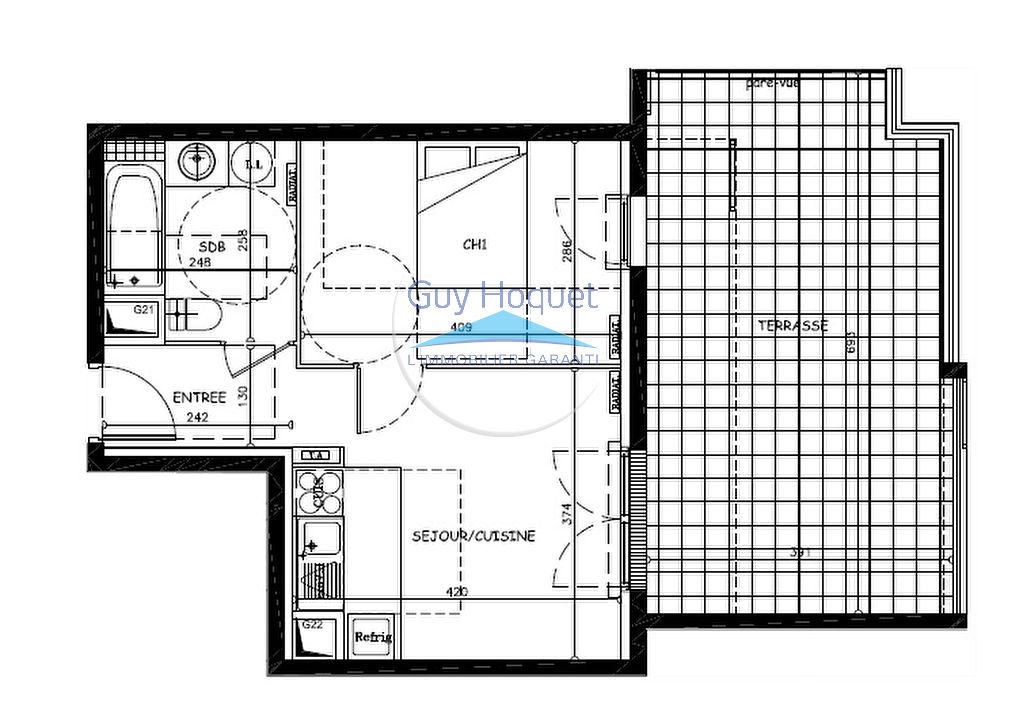 Appartement DAMMARTIN-EN-GOELE 2 pièce(s) 36.40 m2