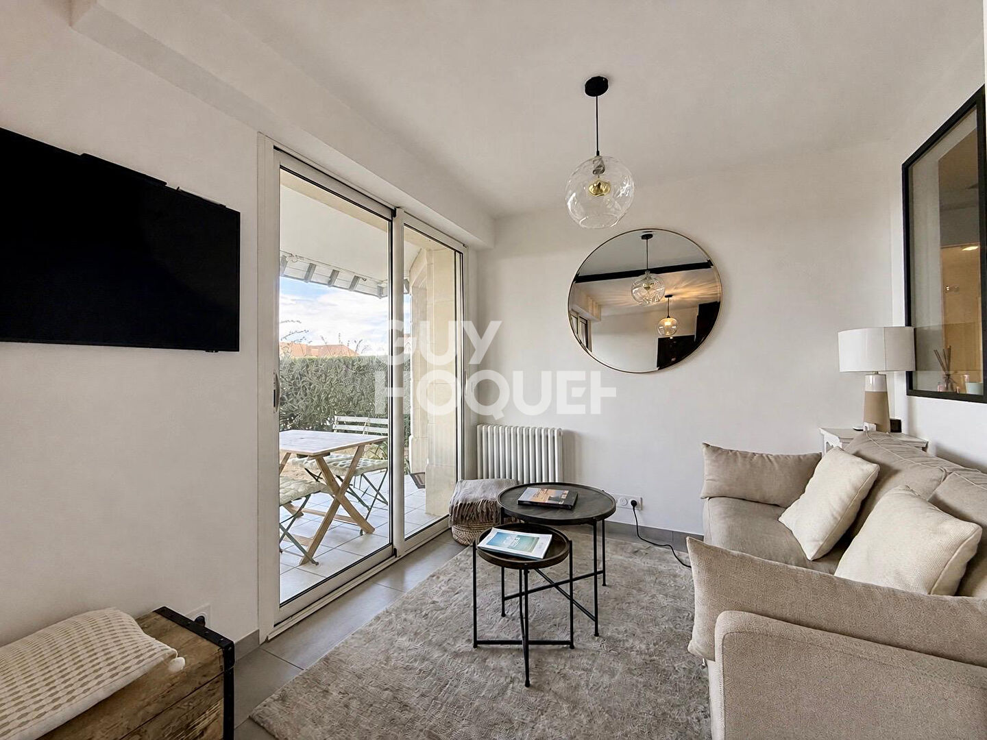 TOURGEVILLE PLAGE - APPARTEMENT 2/3 PIECES EN REZ DE JARDIN FACE MER